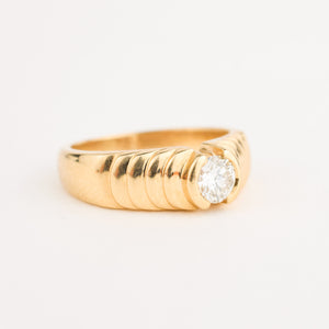 vintage gold solitaire staircase diamond ring, engagement ring
