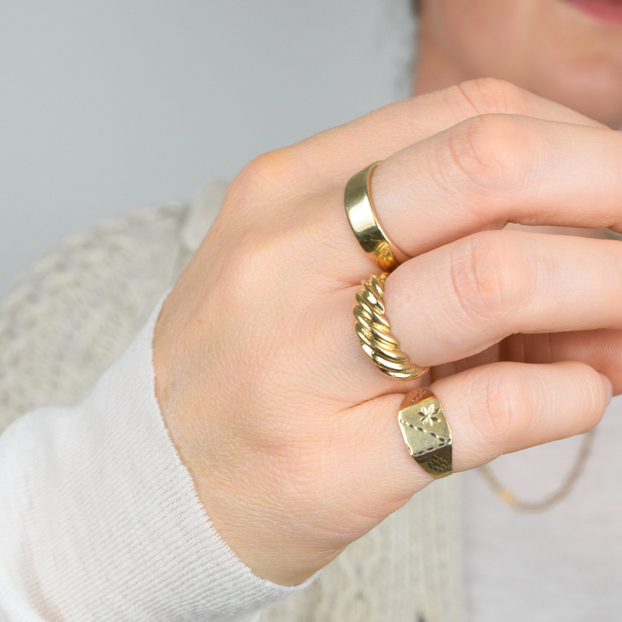 vintage gold cigar band, folklor vintage jewelry canada