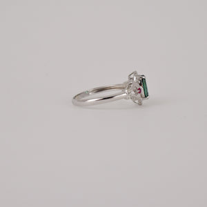vintage green tourmaline and ruby ring, folklor