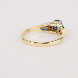 vintage sapphire and diamond ring, folklor vintage jewelry canada