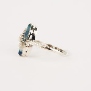antique Sodalite Seed Pearl Ring