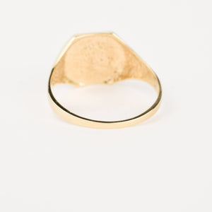 vintage gold Brushed Signet ring