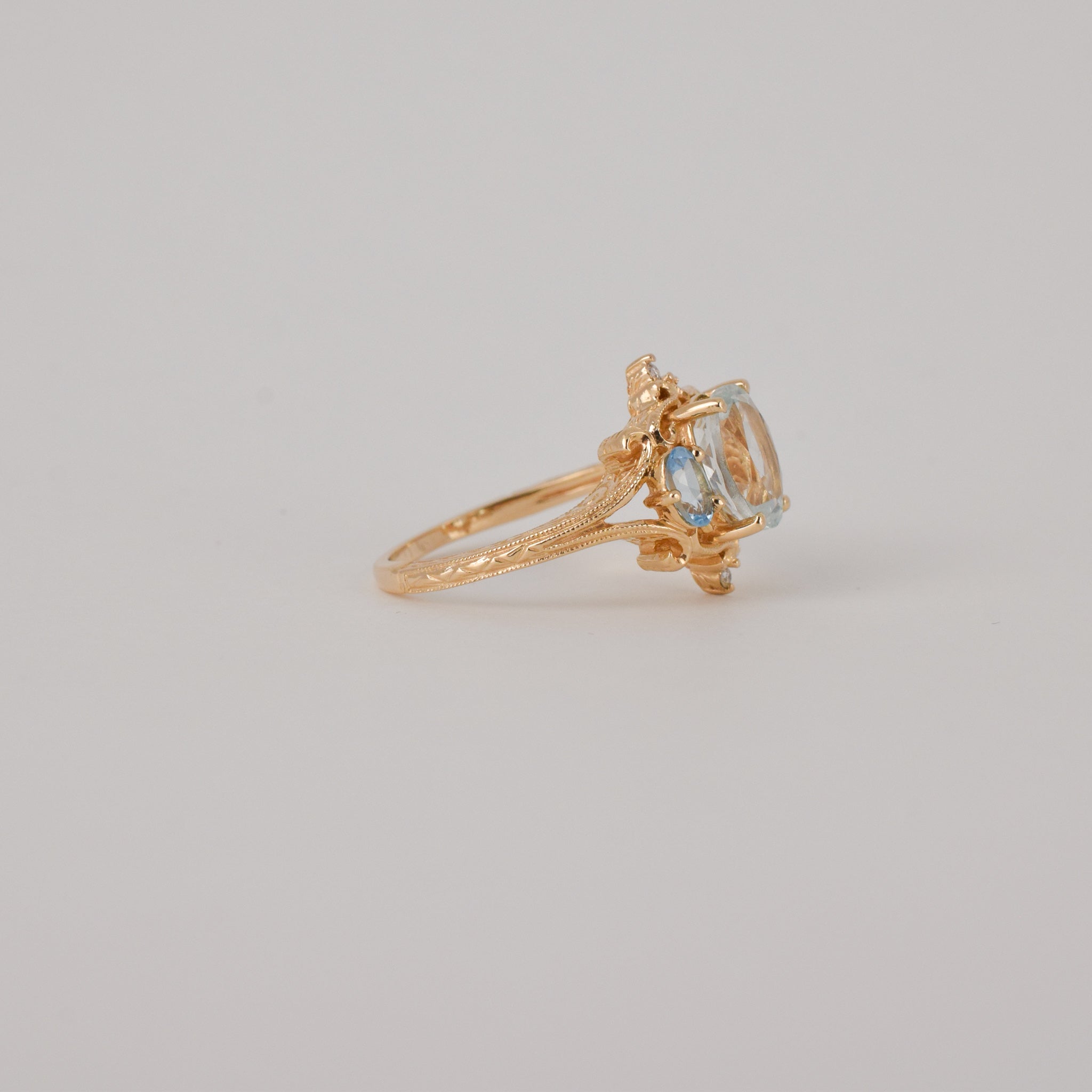 vintage aquamarine ring, folklor