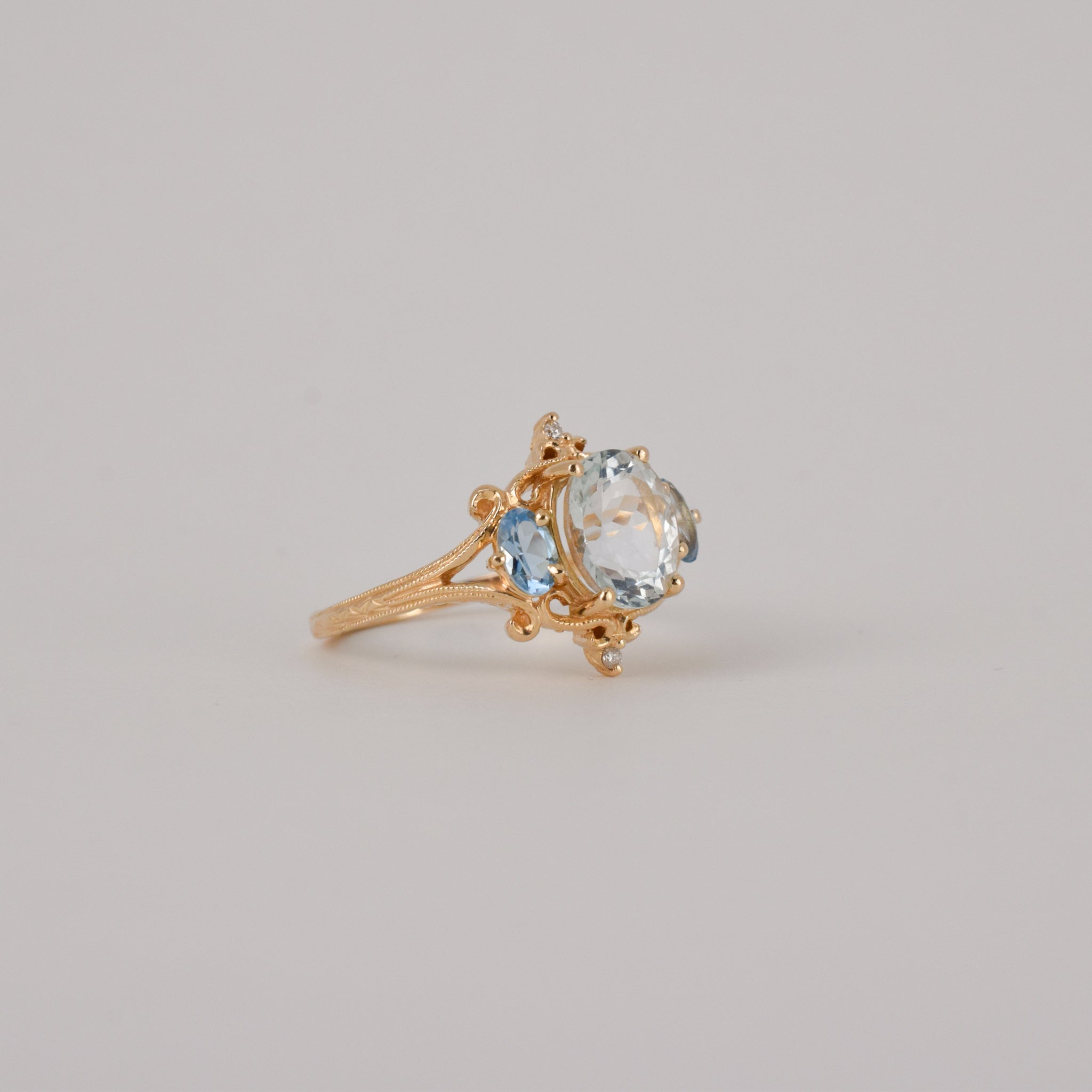 vintage aquamarine ring, folklor