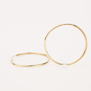 Large Thin Gold hoops 