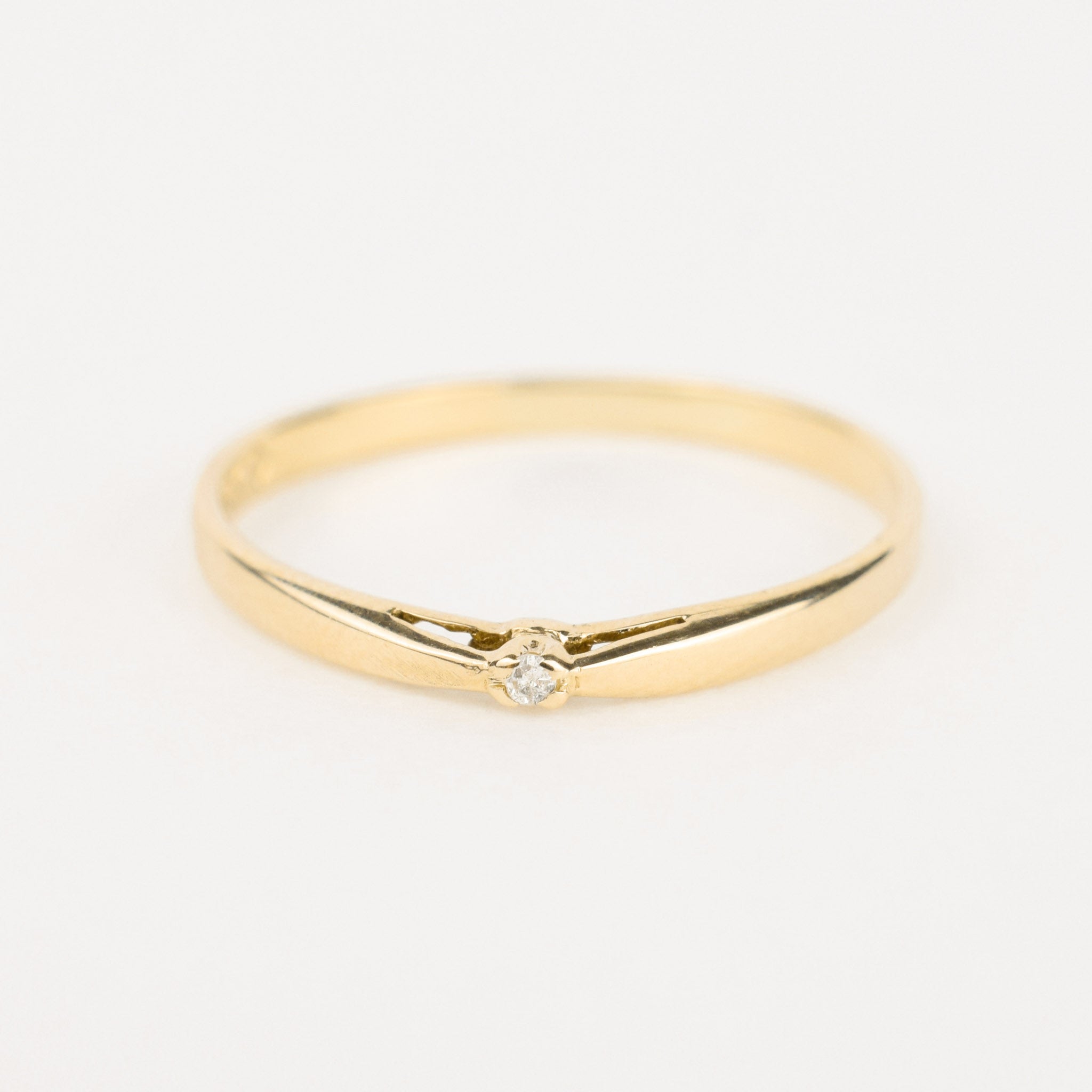 vintage Dainty Band with Diamond Accent 
