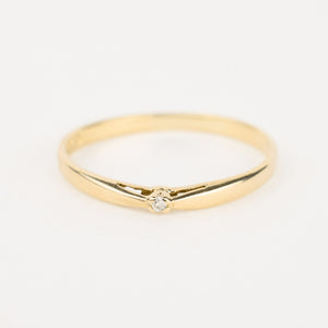 vintage Dainty Band with Diamond Accent 