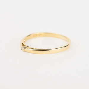 vintage Dainty Band with Diamond Accent 