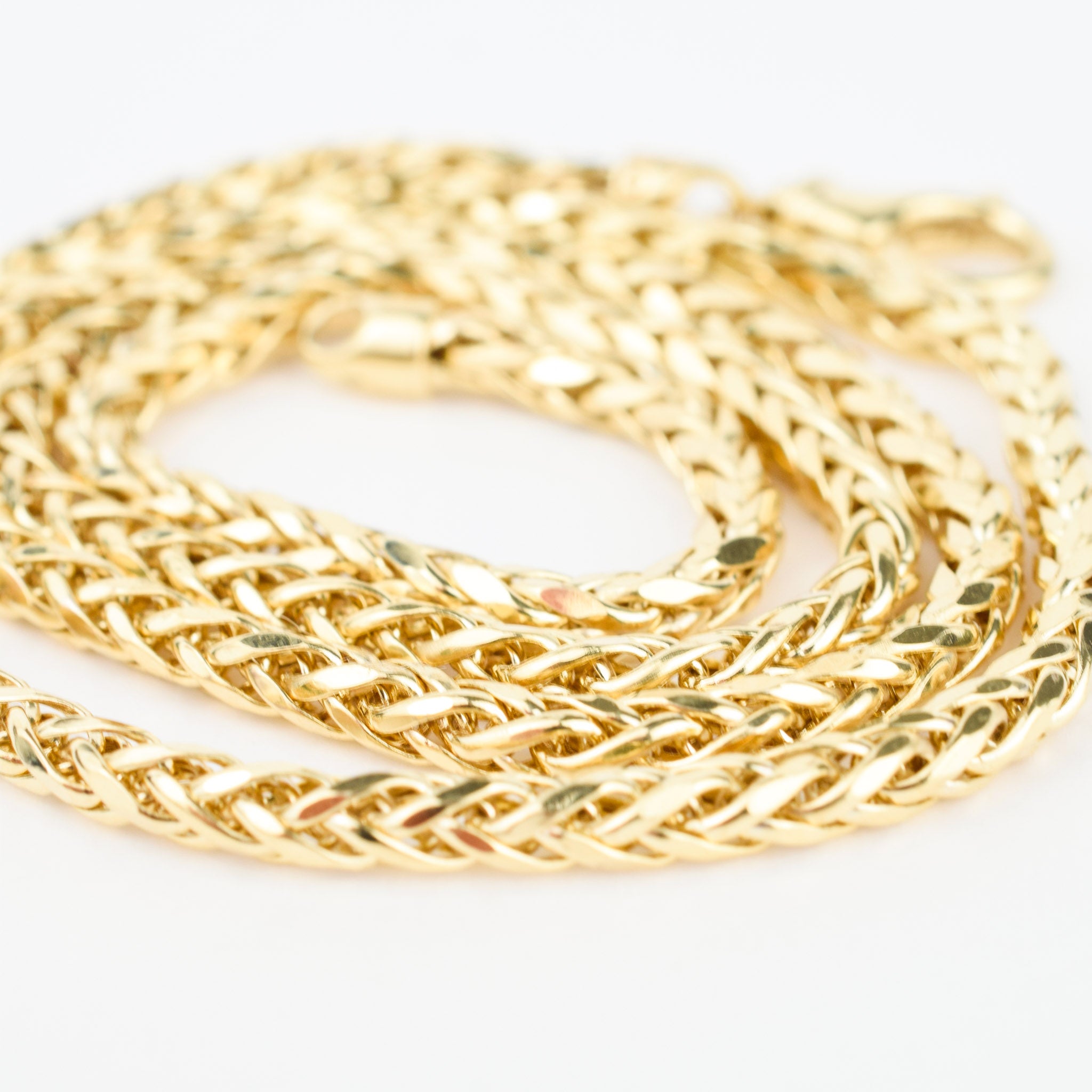 10k gold Wheat Chain Necklace 