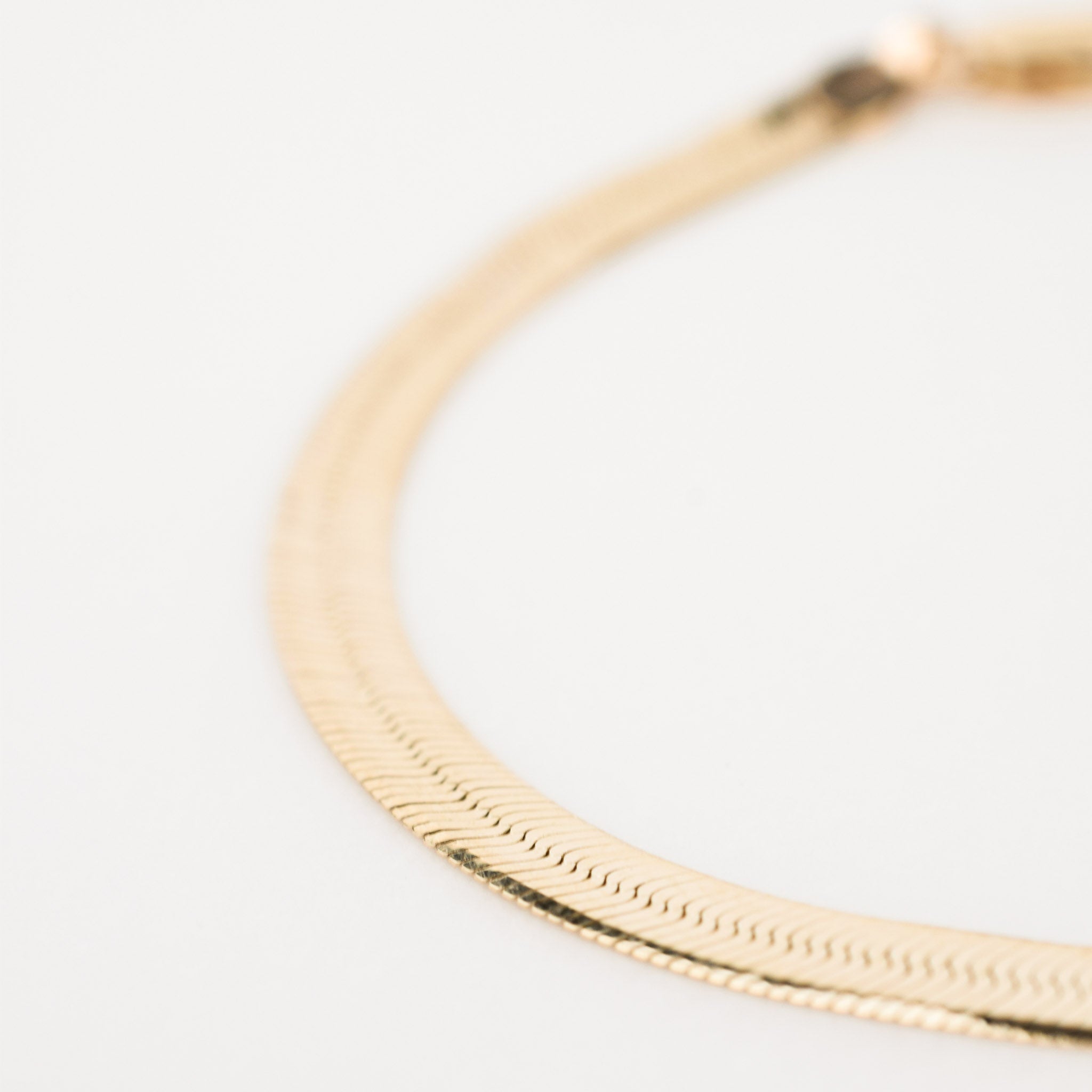vintage gold Smooth Herringbone Bracelet 