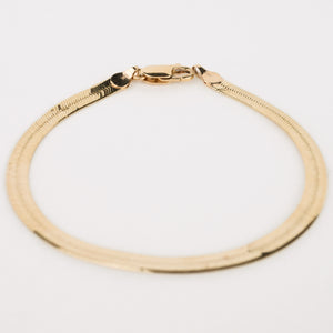 vintage gold Smooth Herringbone Bracelet 