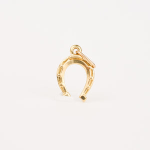 vintage Golden Horseshoe charm pendant