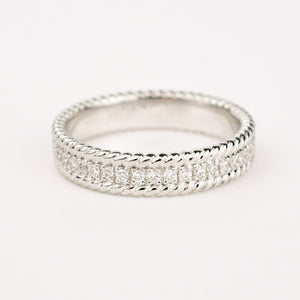 Braided Diamond Eternity Band 