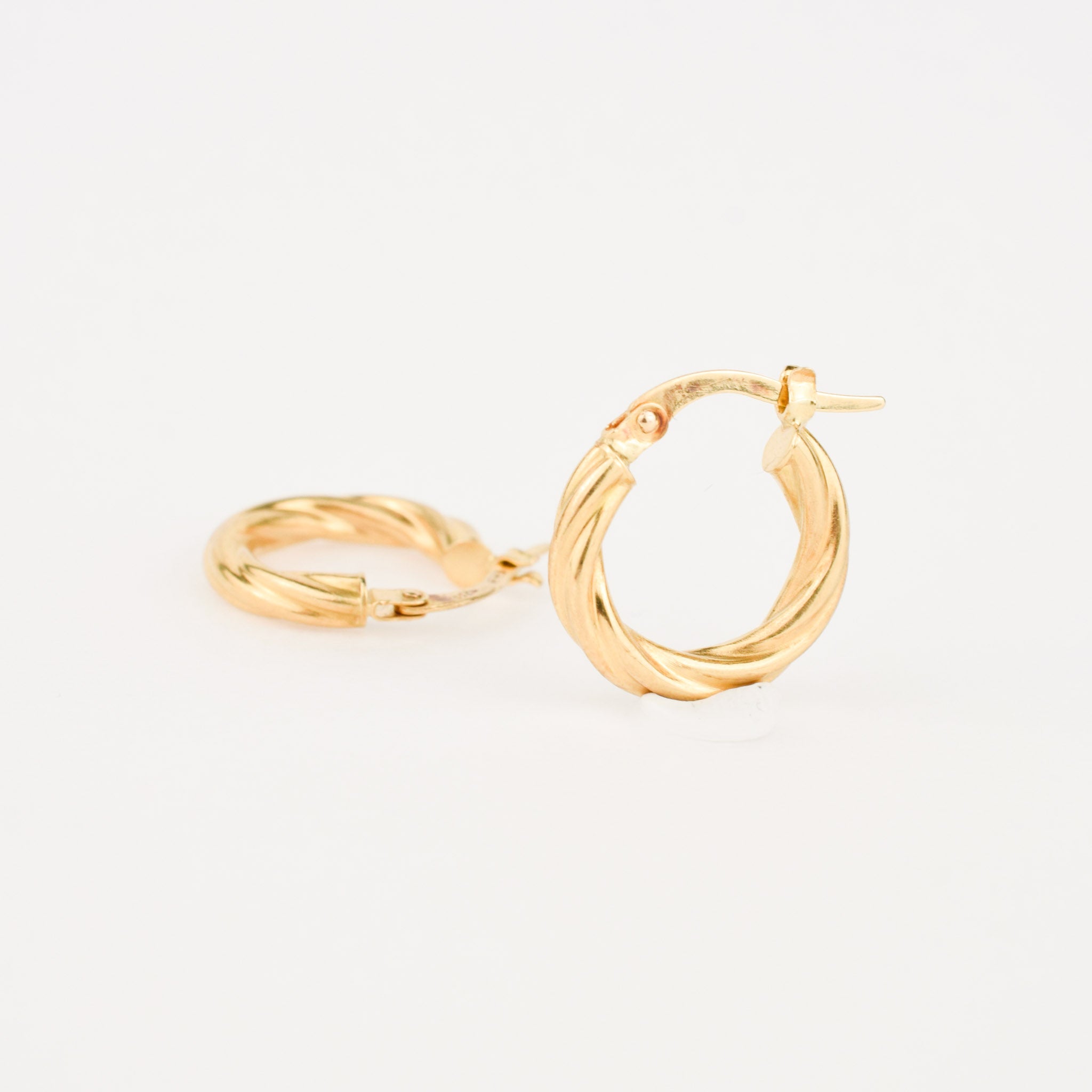 18k buttery gold hoop earrings, folklor