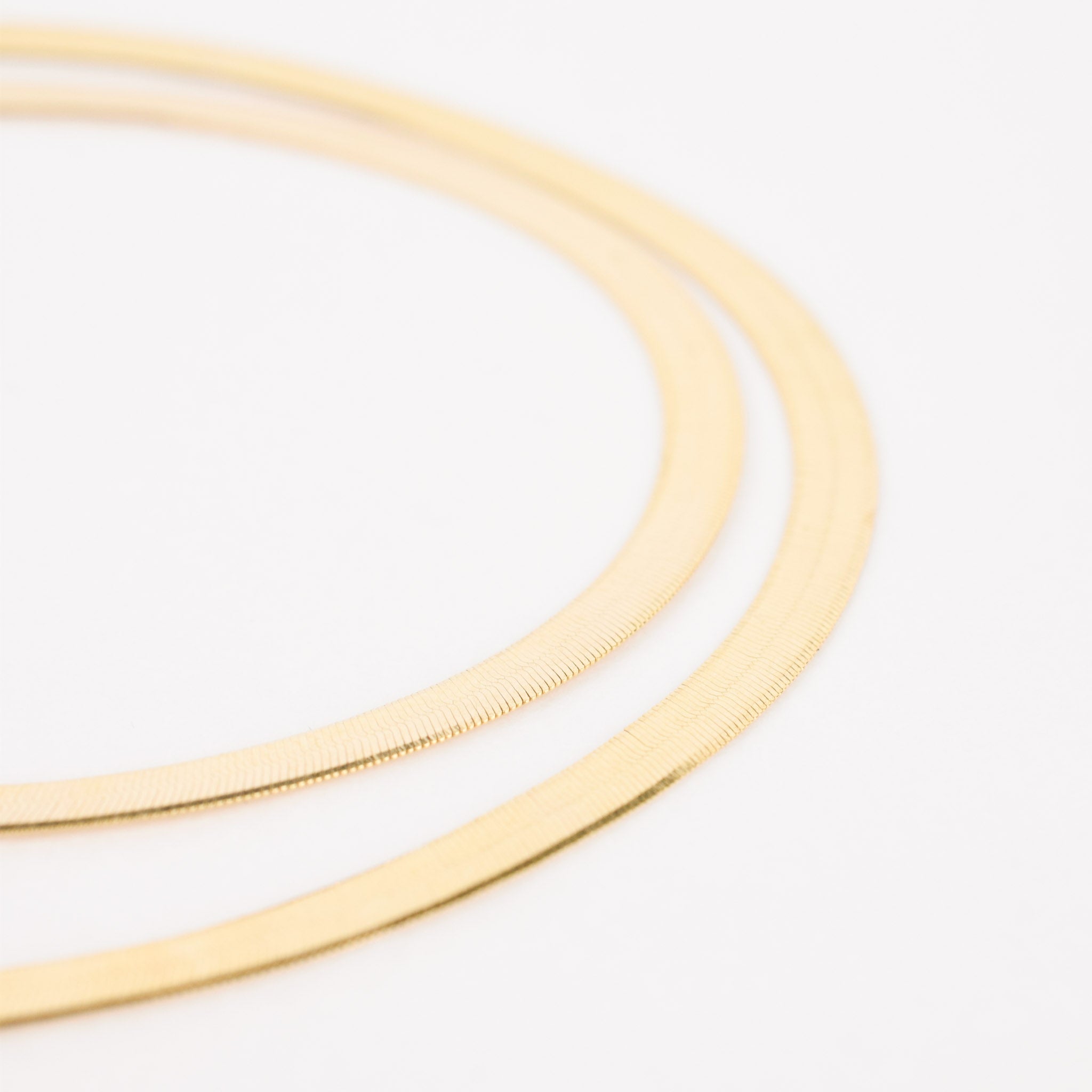 16" gold Herringbone Chain necklace, folklor vintage jewelry canada