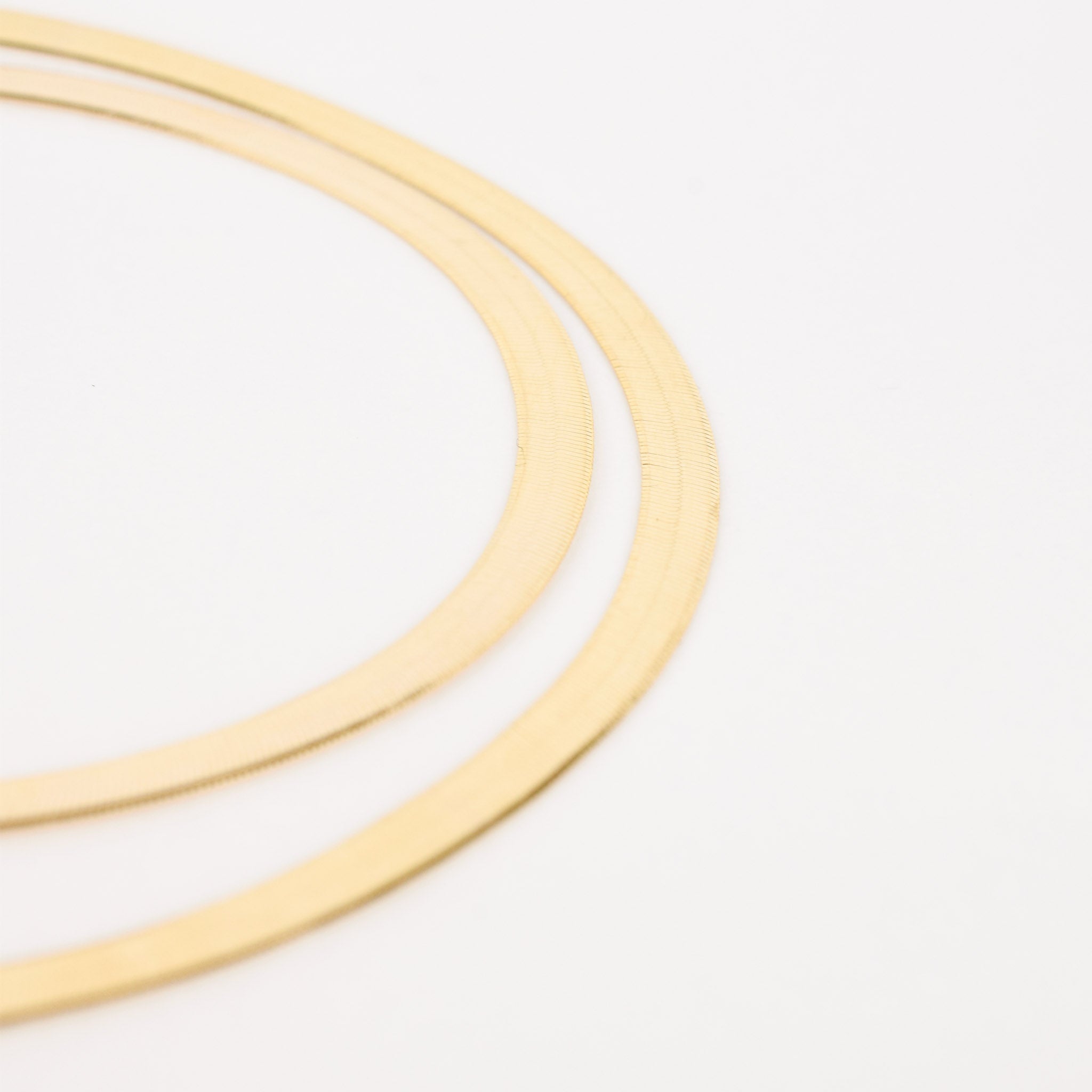 16" gold Herringbone Chain necklace, folklor vintage jewelry canada