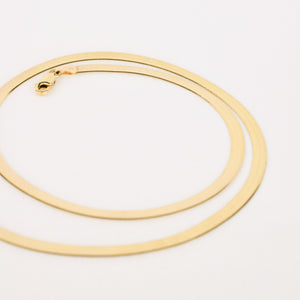 16" gold Herringbone Chain necklace, folklor vintage jewelry canada
