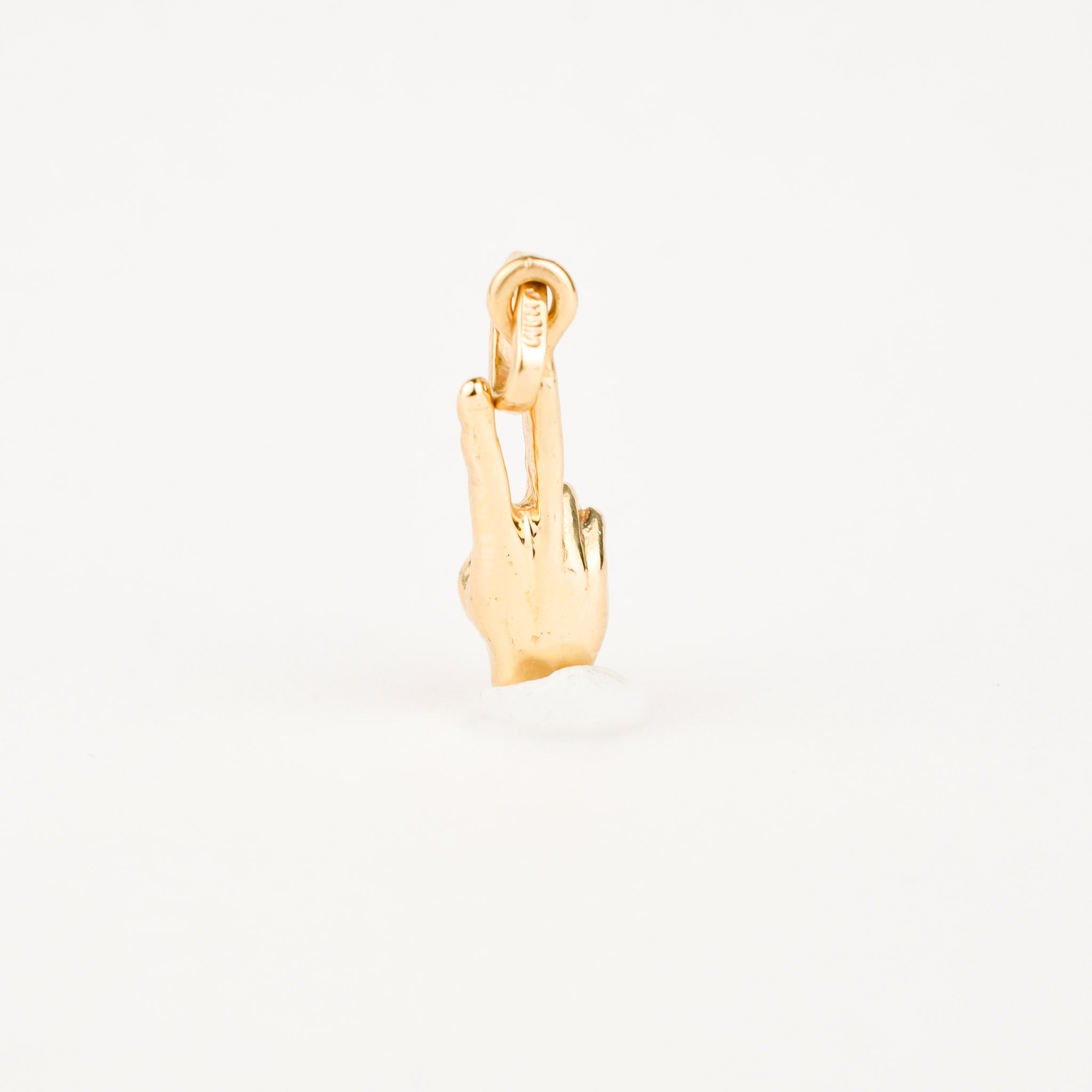 vintage gold Peace Hand Charm 