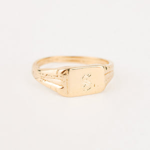 vintage 'S' Signet Ring 