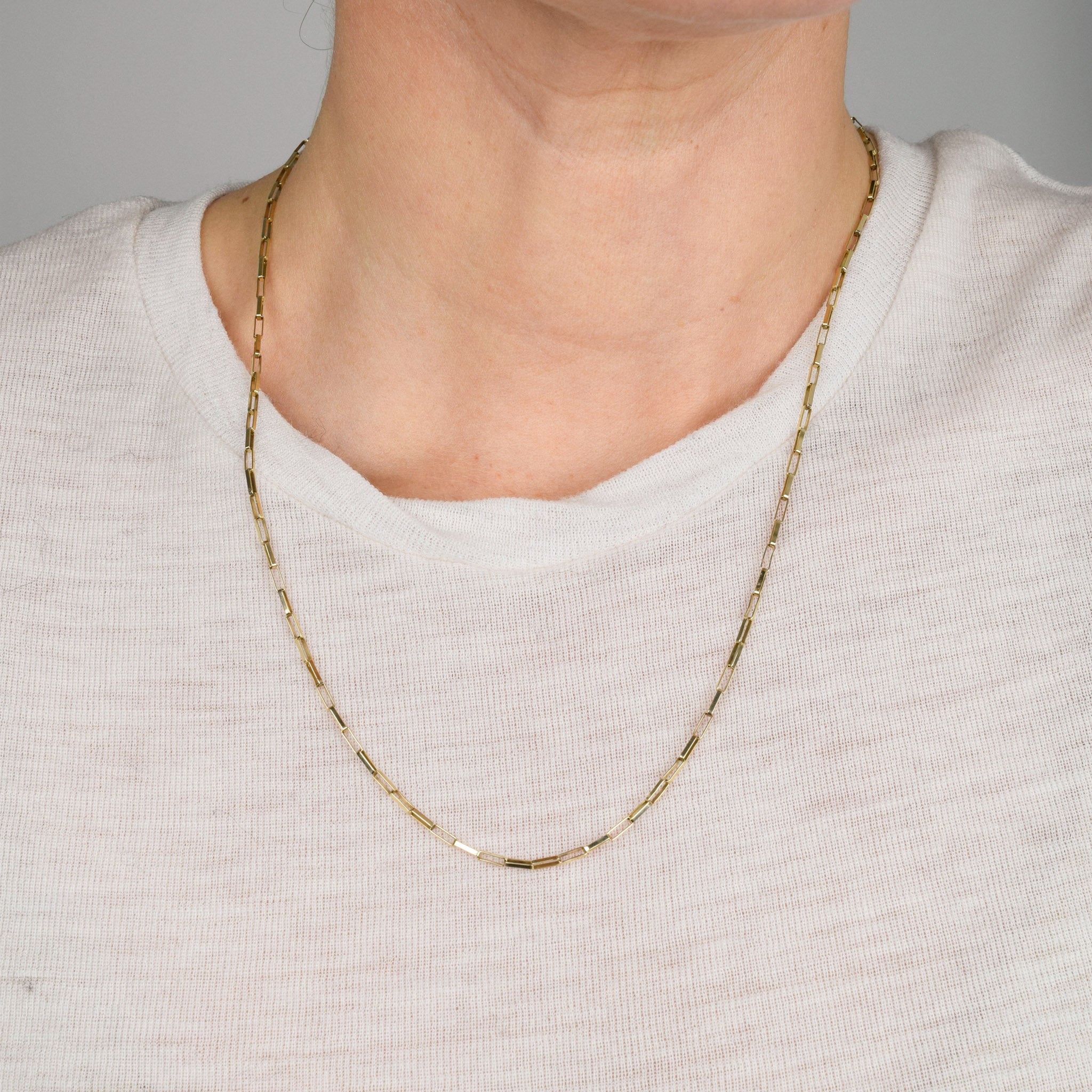 20" gold Paperclip Chain Necklace 