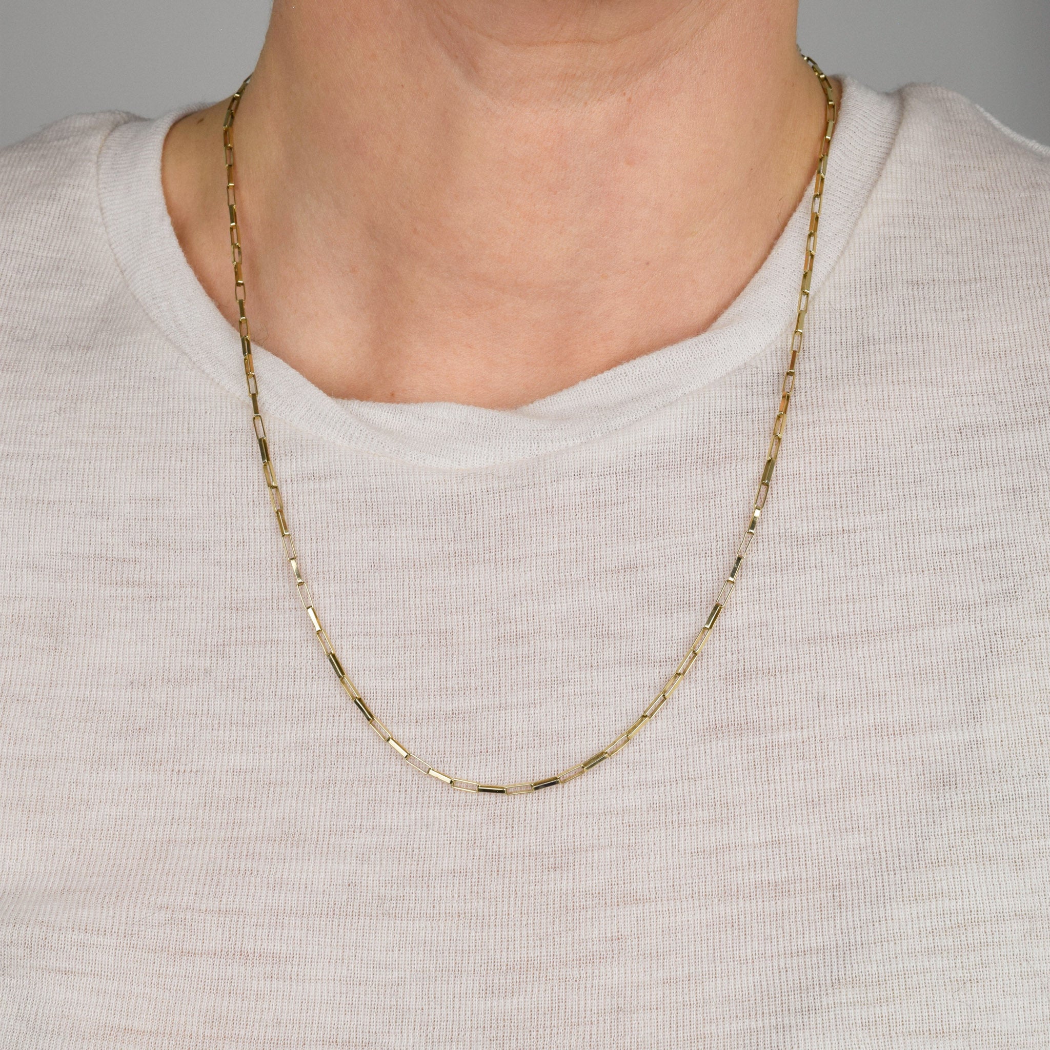 20" gold Paperclip Chain Necklace 