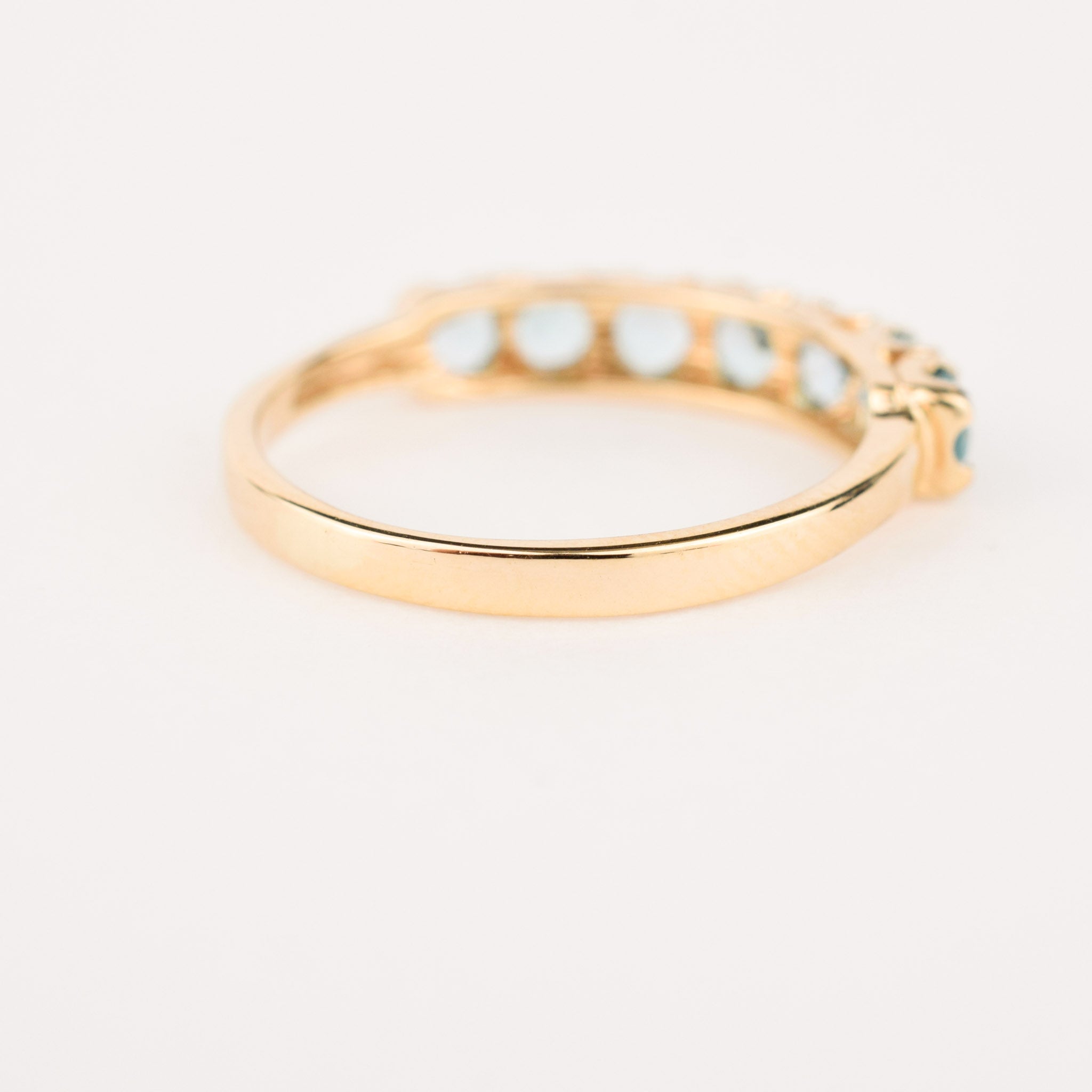 vintage gold Blue Topaz Band ring 