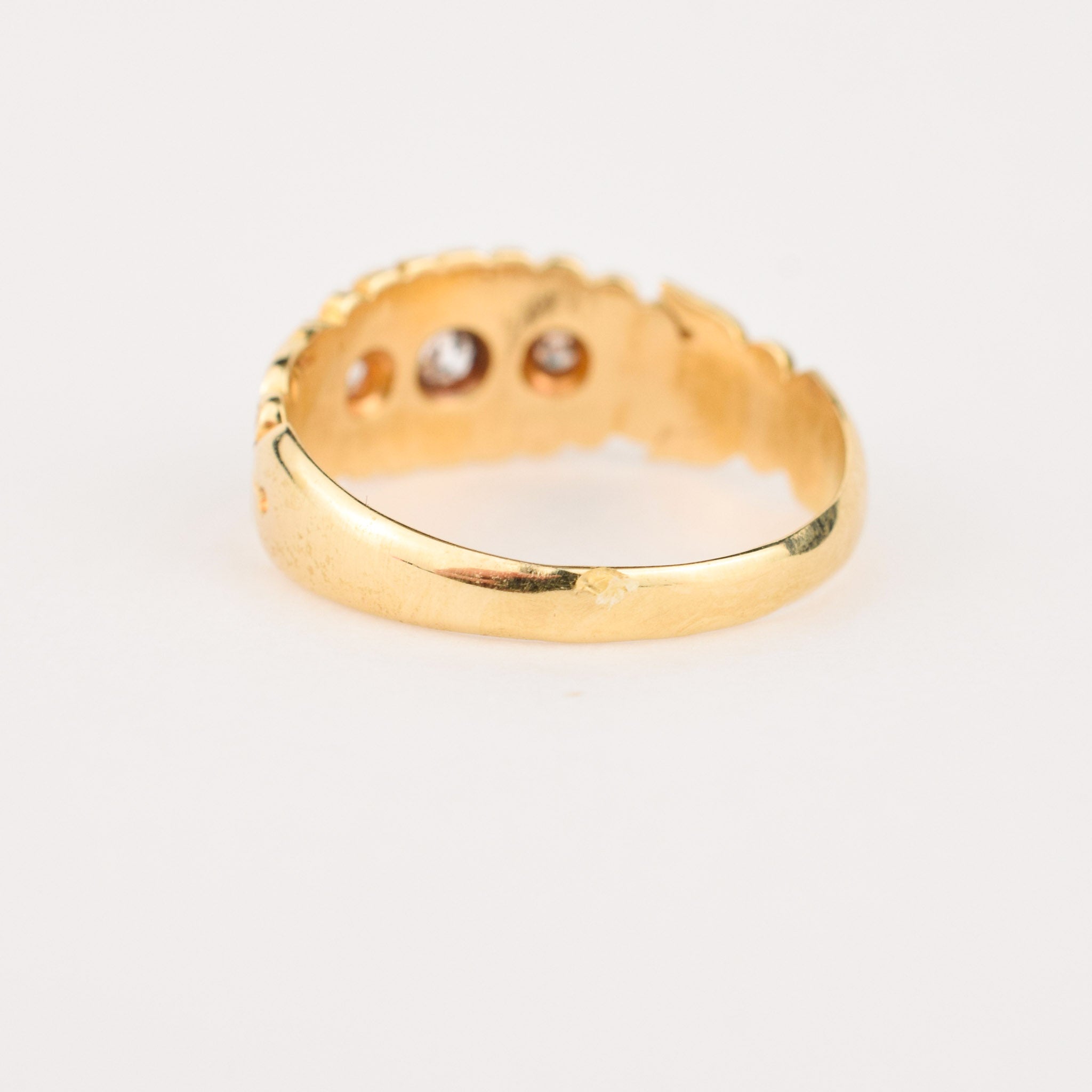 Antique victorian diamond Trilogy Ring *Made in Birmingham in 1891