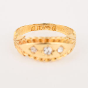 Antique victorian diamond Trilogy Ring *Made in Birmingham in 1891