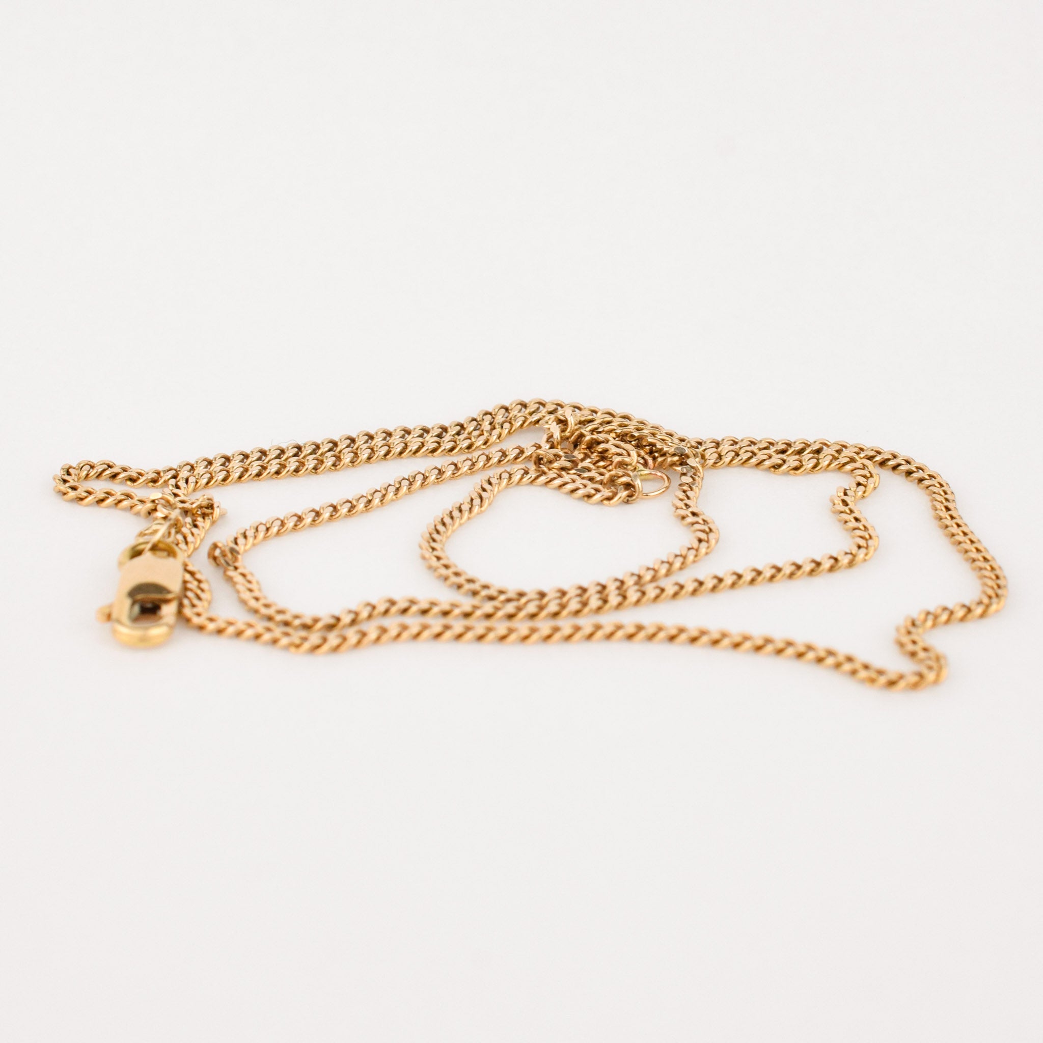 18.5" gold Curb Chain Necklace