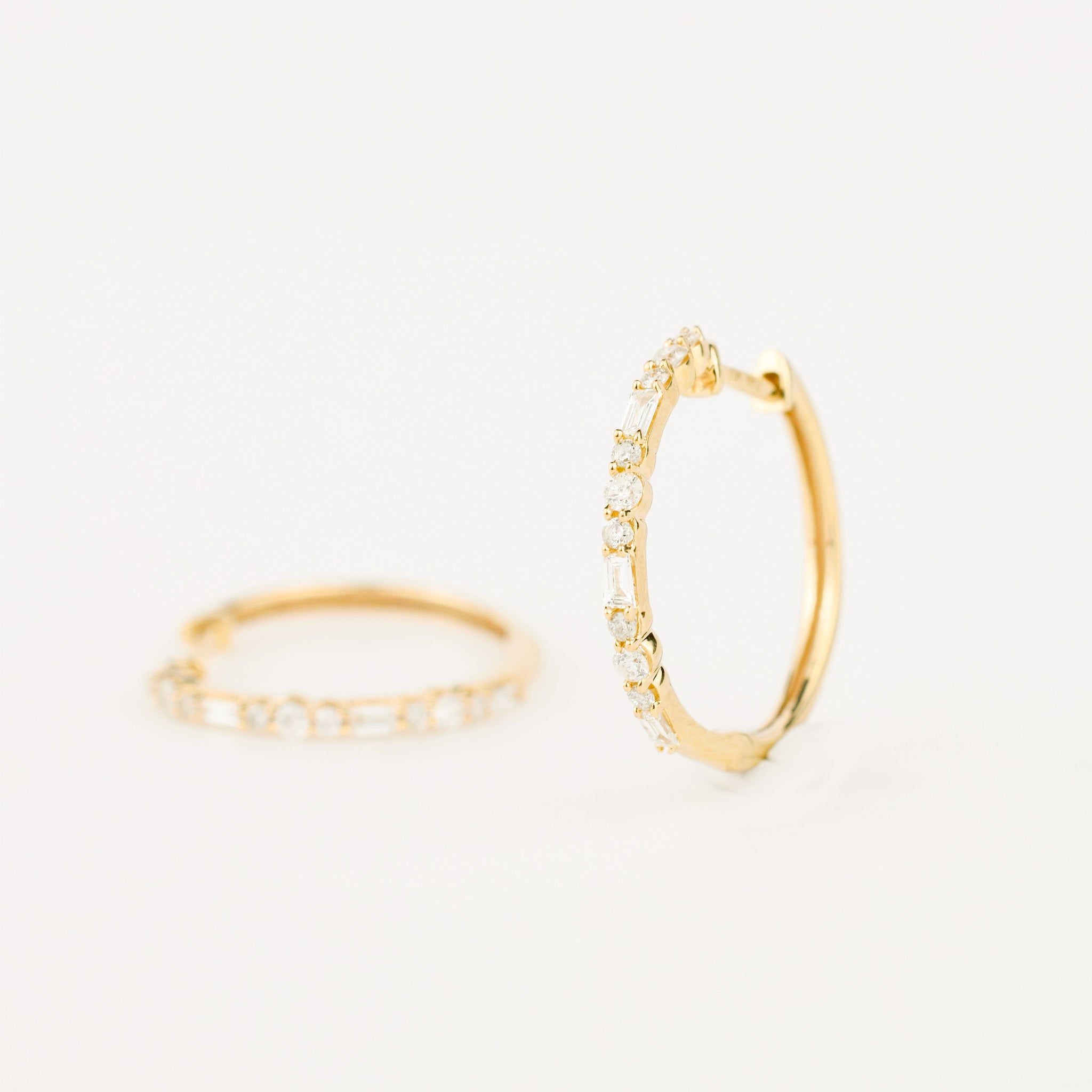 Diamond Hoop Earrrings