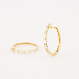 Diamond Hoop Earrrings