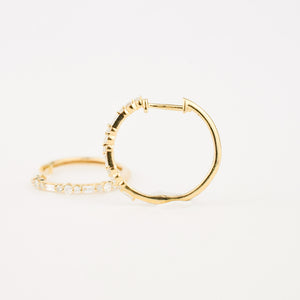 Diamond Hoop Earrrings