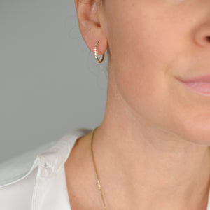 Diamond Hoop Earrrings