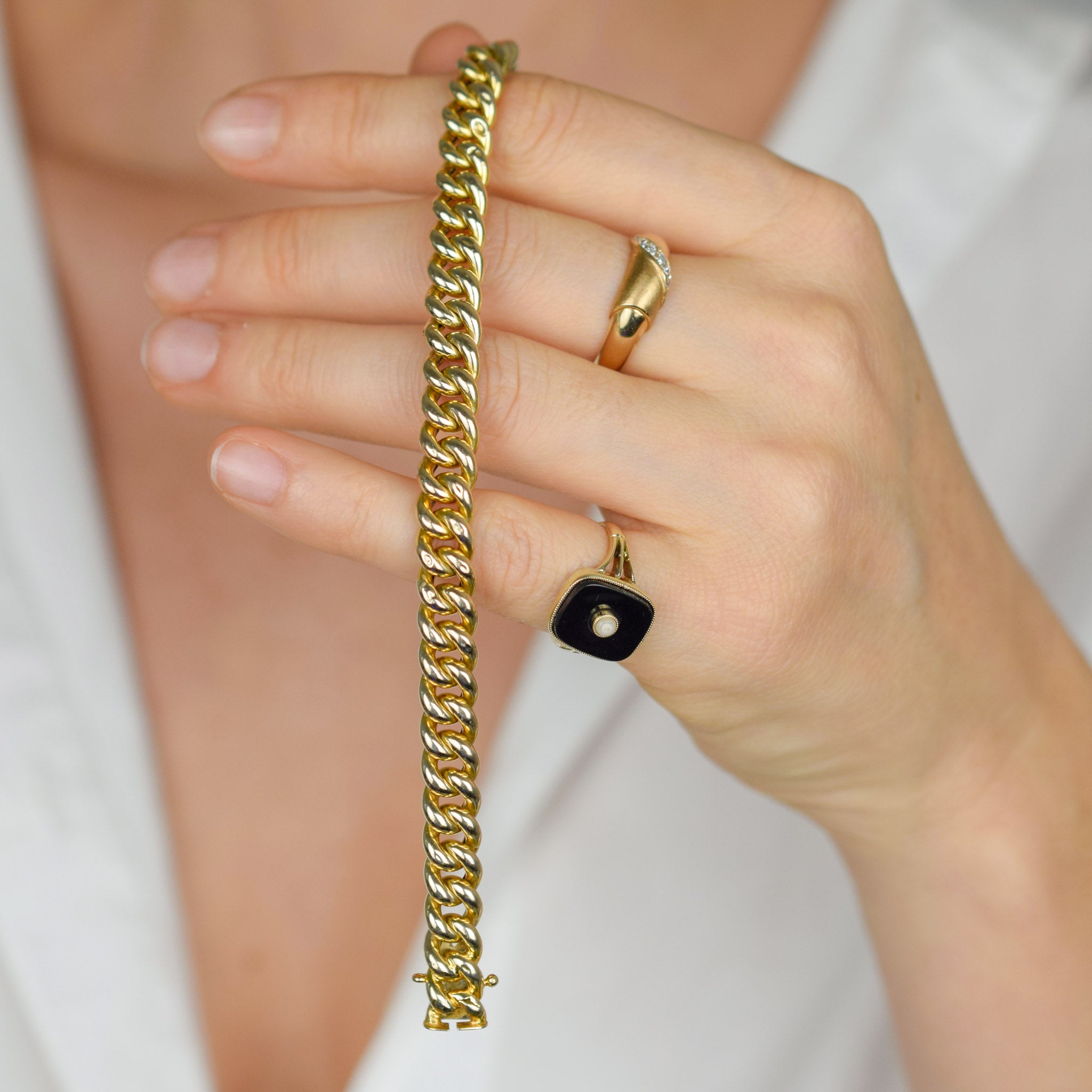 Chunky gold Curb Bracelet