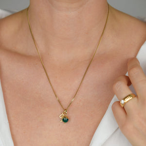 18.5" gold Curb Chain Necklace