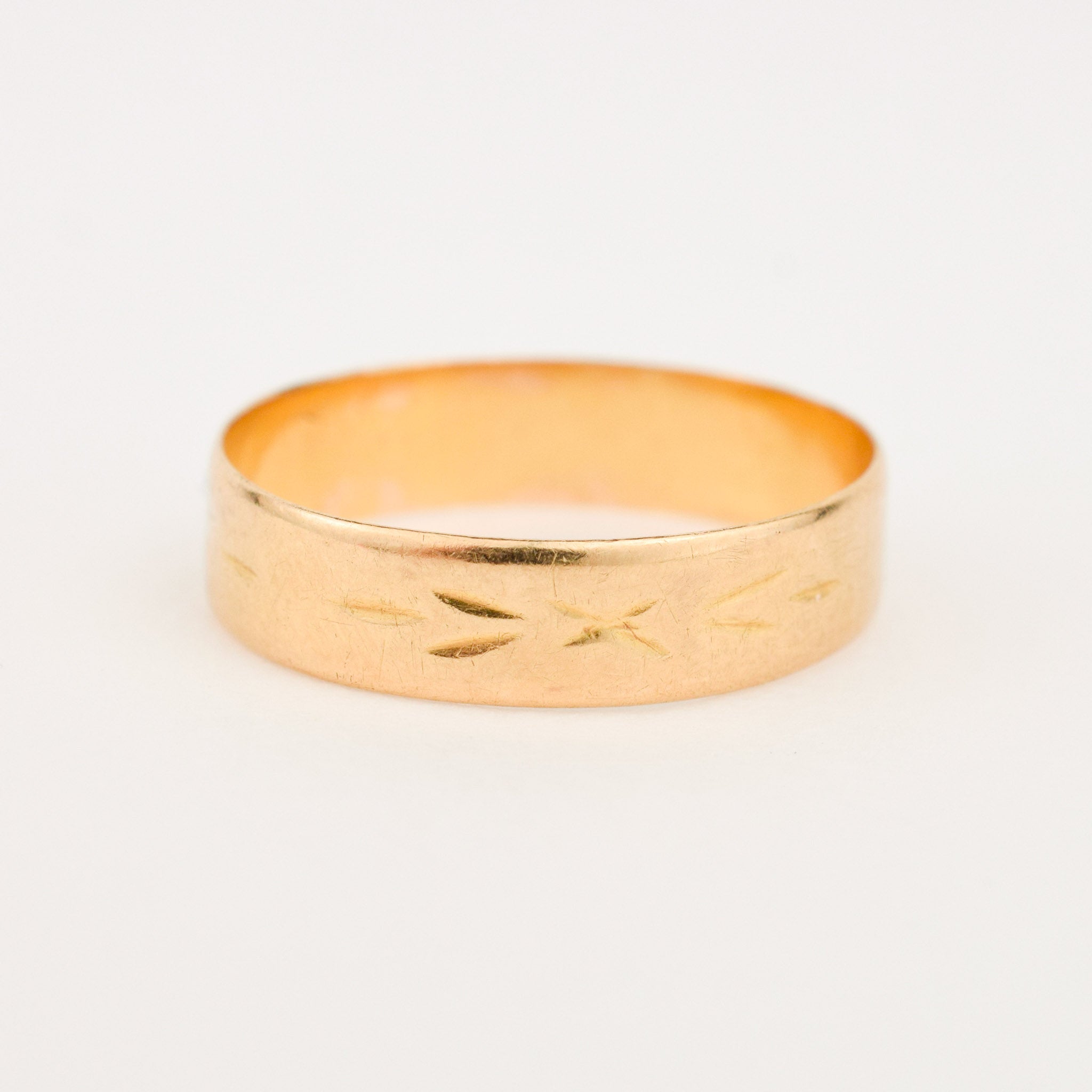 5mm 18k yellow gold band, Folklor