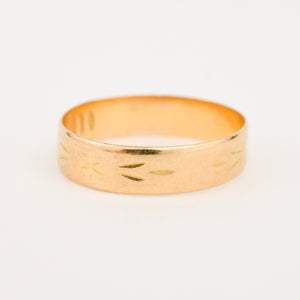 5mm 18k yellow gold band, Folklor