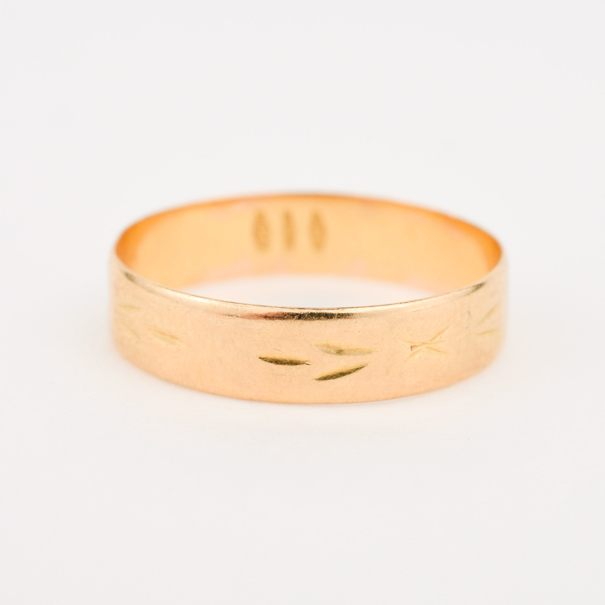 5mm 18k yellow gold band, Folklor
