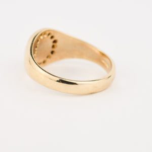 Diamond Gold Signet Ring 