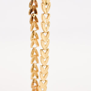 7.5" gold Leaf detail Bracelet 