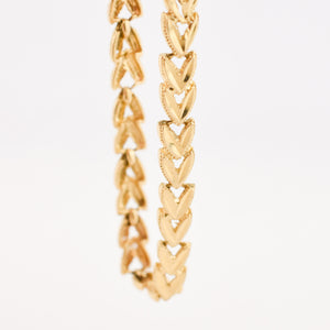 7.5" gold Leaf detail Bracelet 