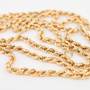 24.5" Classic 18k Rope Chain Necklace