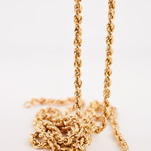 24.5" Classic 18k Rope Chain Necklace