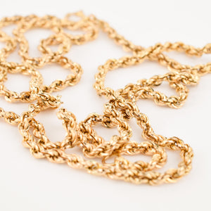 24.5" Classic 18k Rope Chain Necklace