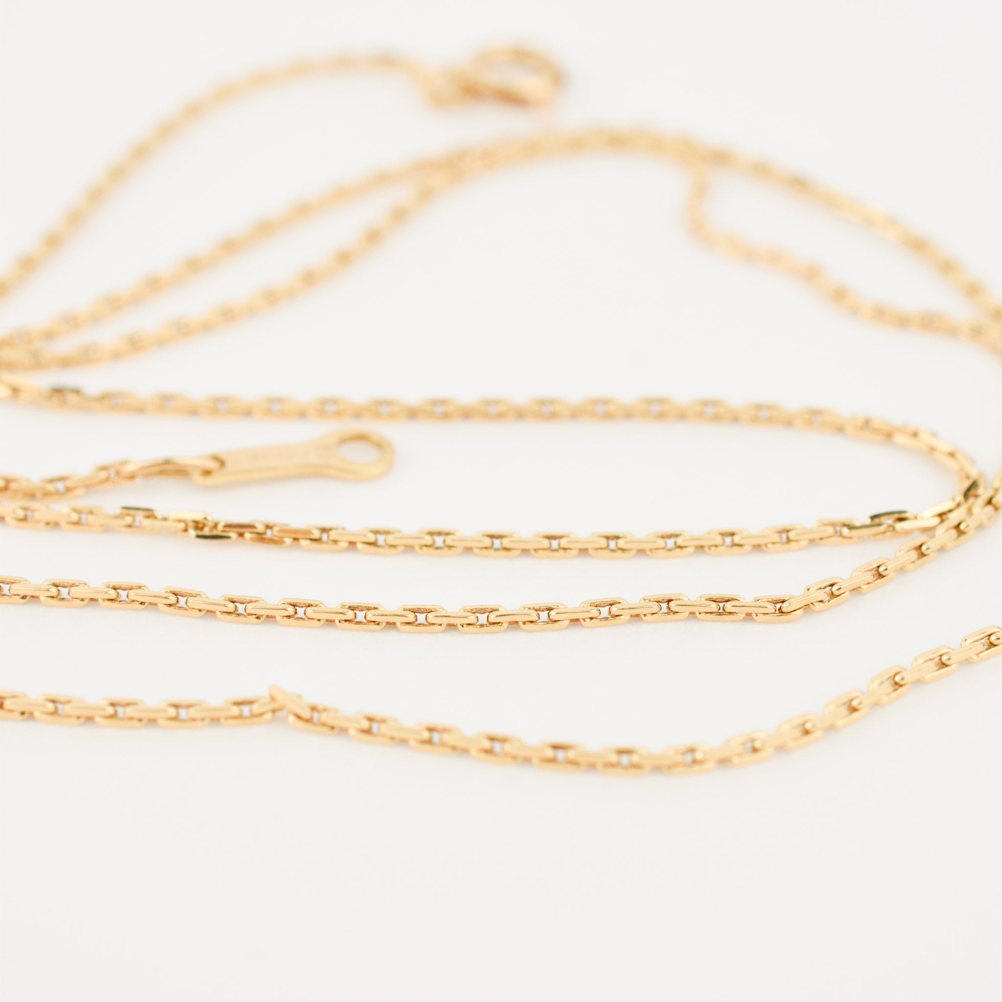 21" Dainty 18k Cable Link Chain Necklace