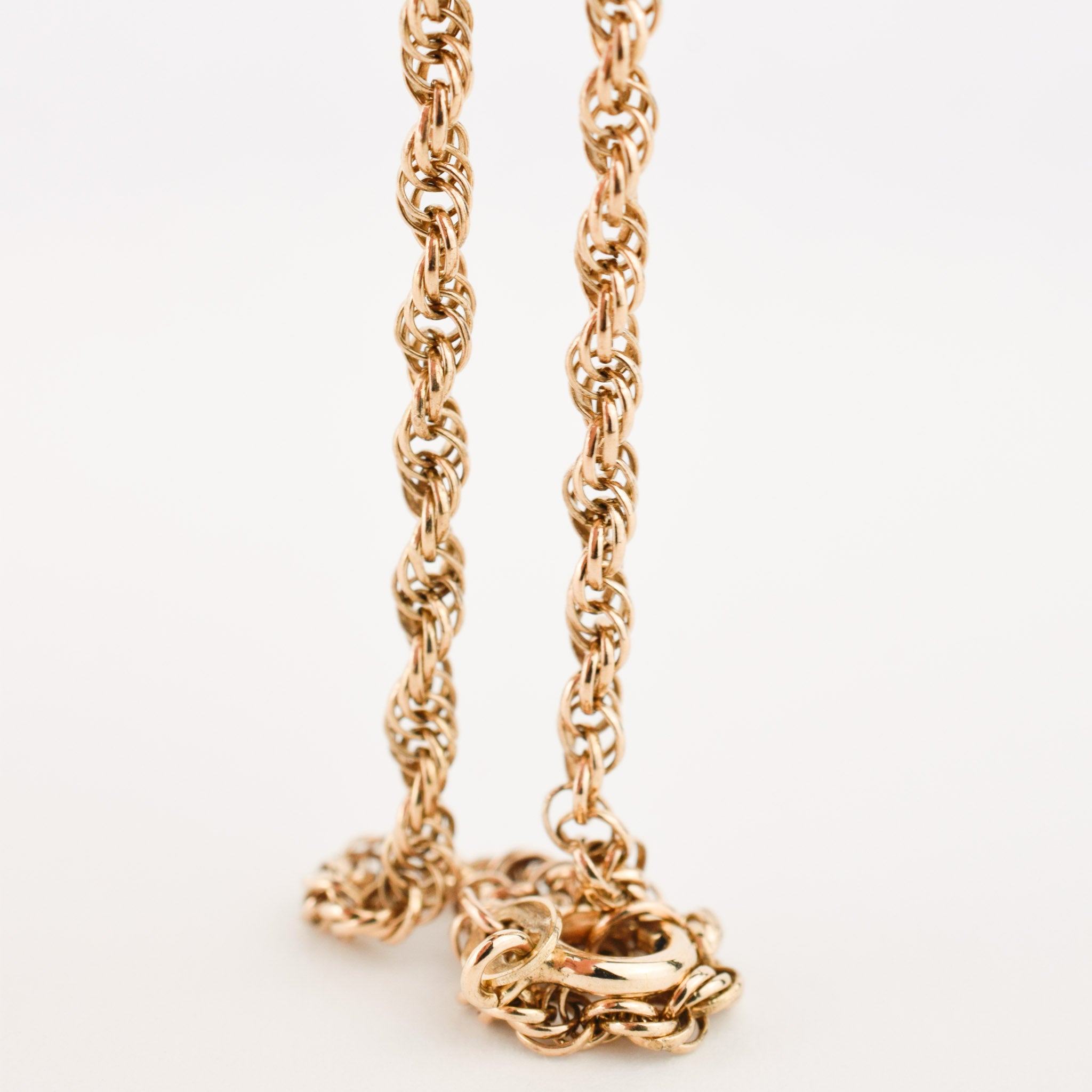 7.5" gold Rope Chain Bracelet