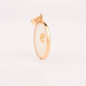 vintage gold 'C' Mother of Pearl Pendant 