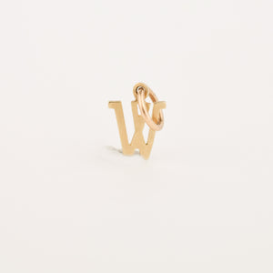 gold 'W' Charm pendant