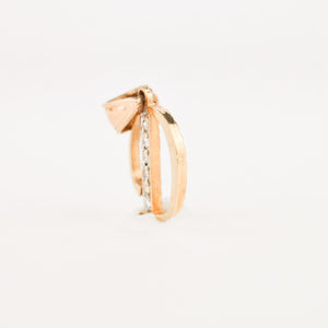 gold 'D' Letter pendant with cubic zirconia stones, vintage charm pendants