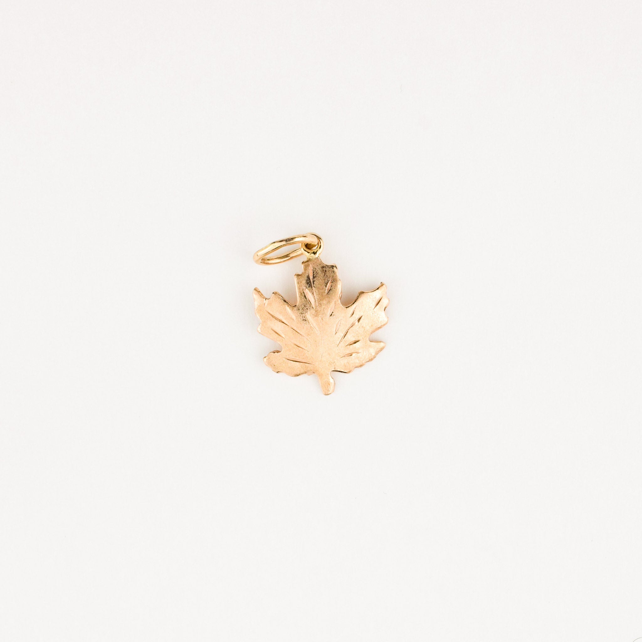 Brushed Maple Leaf Charm